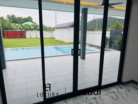 Sam Roi Yot: Brand-New 4-Bedroom Pool Villa Modern, No Fees