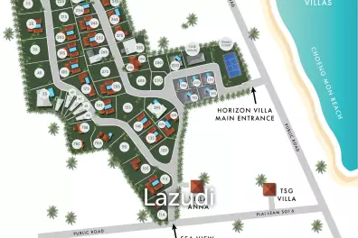 Sea View Plot in Gated Community Near Choeng Mon Beach