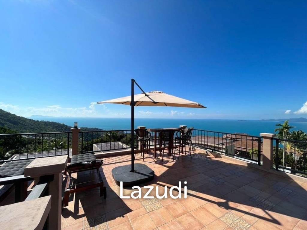 Incredible Roman-Style Hilltop Villa with Sea and Sunset Views