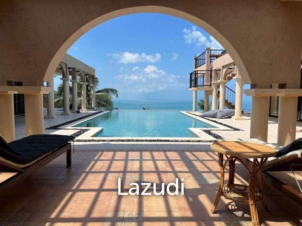 Incredible Roman-Style Hilltop Villa with Sea and Sunset Views