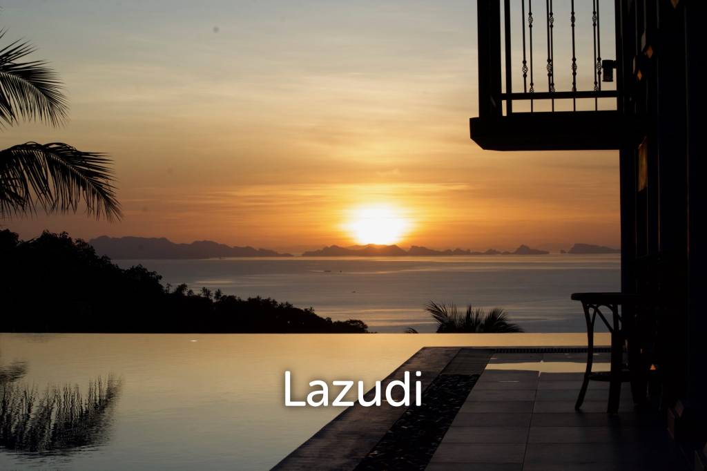 Incredible Roman-Style Hilltop Villa with Sea and Sunset Views