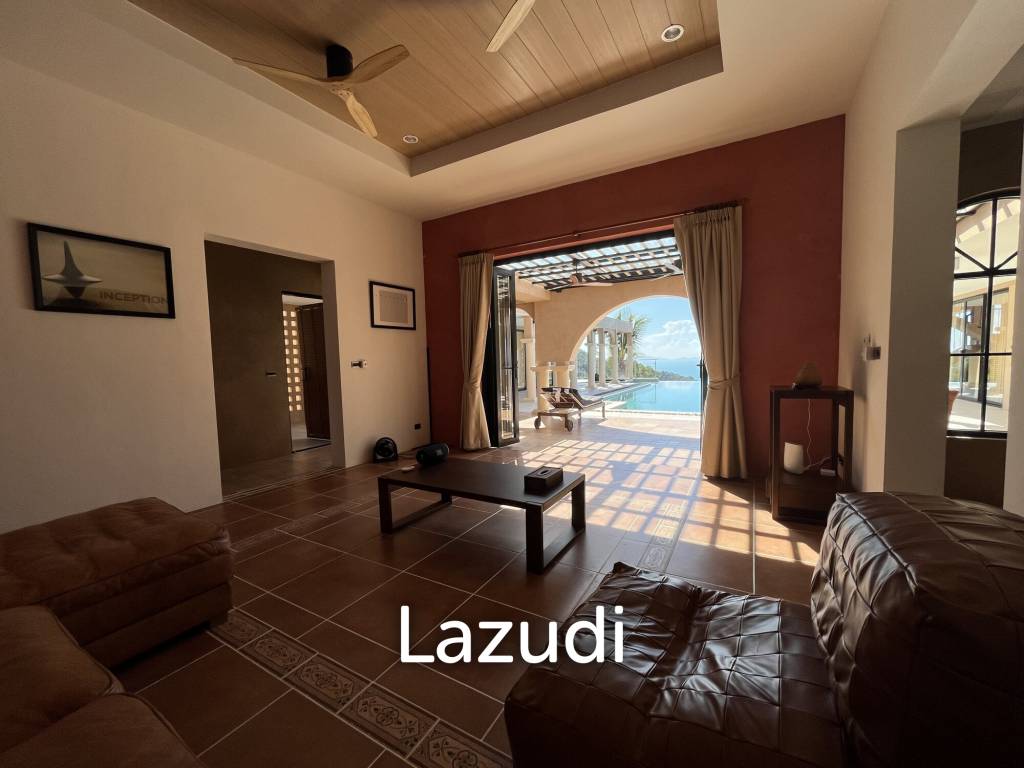 Incredible Roman-Style Hilltop Villa with Sea and Sunset Views