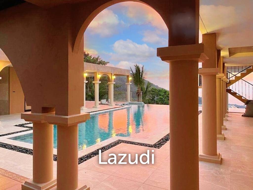 Incredible Roman-Style Hilltop Villa with Sea and Sunset Views