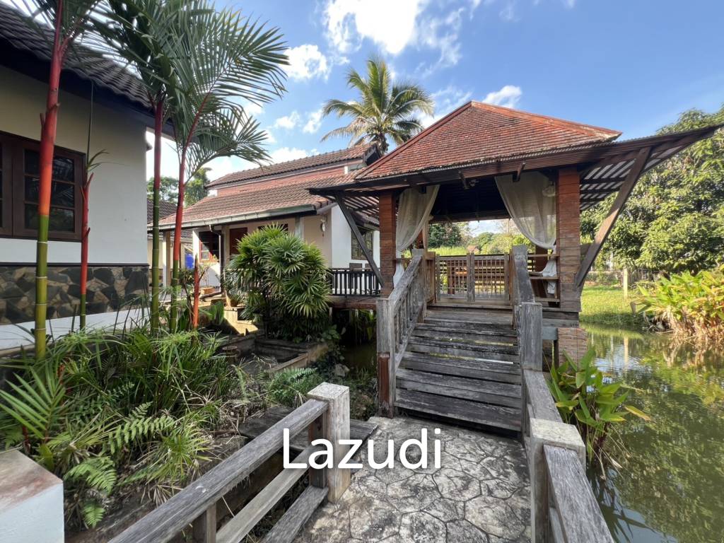 ขายบ้านพร้อมที่ดิน 2 ไร่ใกล้มหาวิทยาลัยและสนามบินในต.บ้านดู่