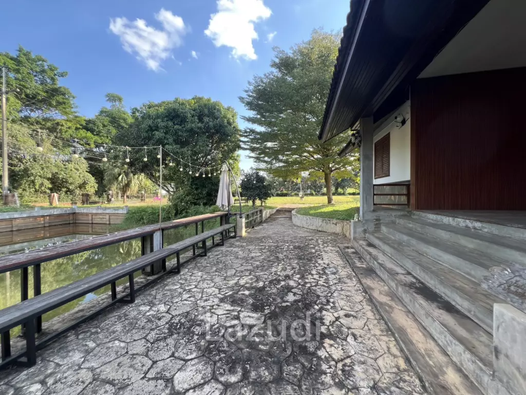 ขายบ้านพร้อมที่ดิน 2 ไร่ใกล้มหาวิทยาลัยและสนามบินในต.บ้านดู่