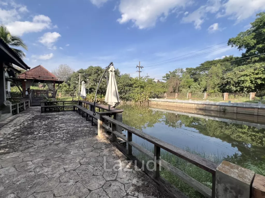 ขายบ้านพร้อมที่ดิน 2 ไร่ใกล้มหาวิทยาลัยและสนามบินในต.บ้านดู่