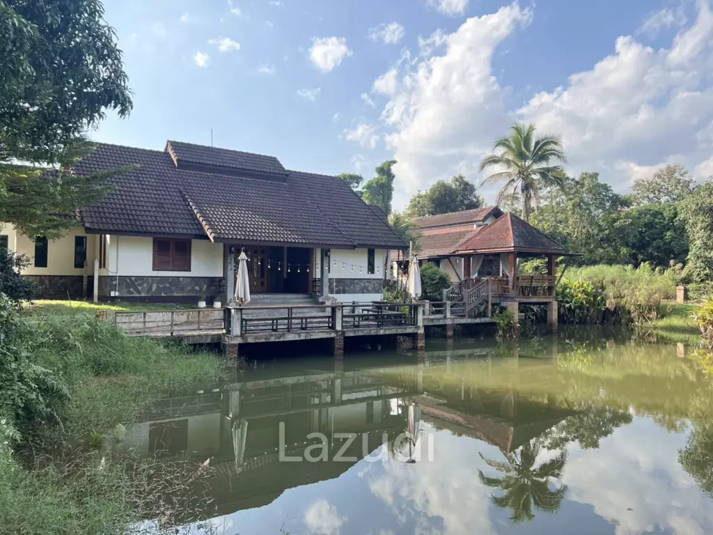 ขายบ้านพร้อมที่ดิน 2 ไร่ใกล้มหาวิทยาลัยและสนามบินในต.บ้านดู่