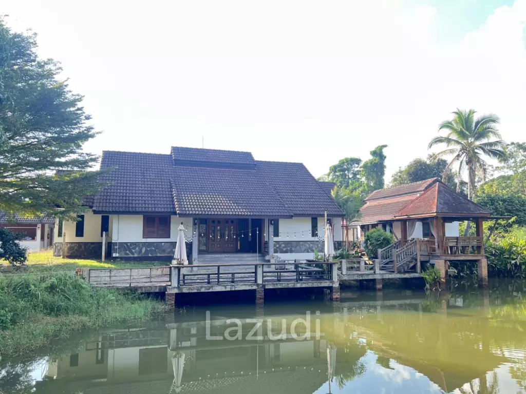 ขายบ้านพร้อมที่ดิน 2 ไร่ใกล้มหาวิทยาลัยและสนามบินในต.บ้านดู่