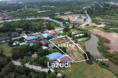 Prime Freehold Canal Front 1-1-63 Rai Land in Cha Am