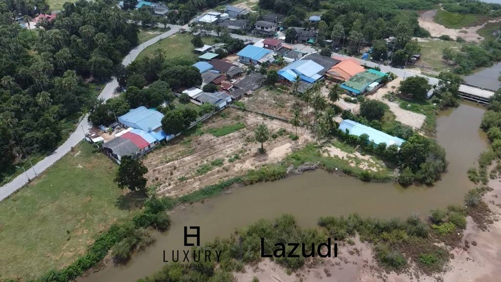 Prime Freehold Canal Front 1-1-63 Rai Land in Cha Am