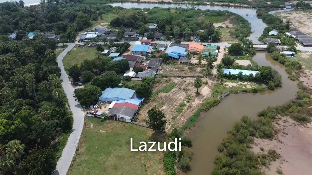 Prime Freehold Canal Front 1-1-63 Rai Land in Cha Am