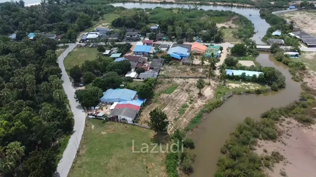 Prime Freehold Canal Front 1-1-63 Rai Land in Cha Am