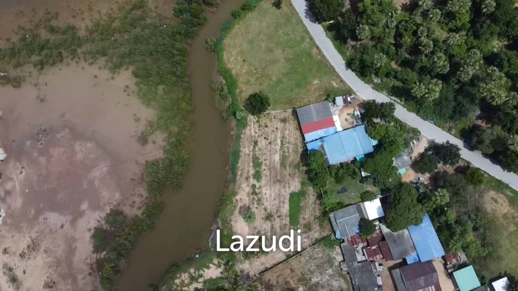 Prime Freehold Canal Front 1-1-63 Rai Land in Cha Am