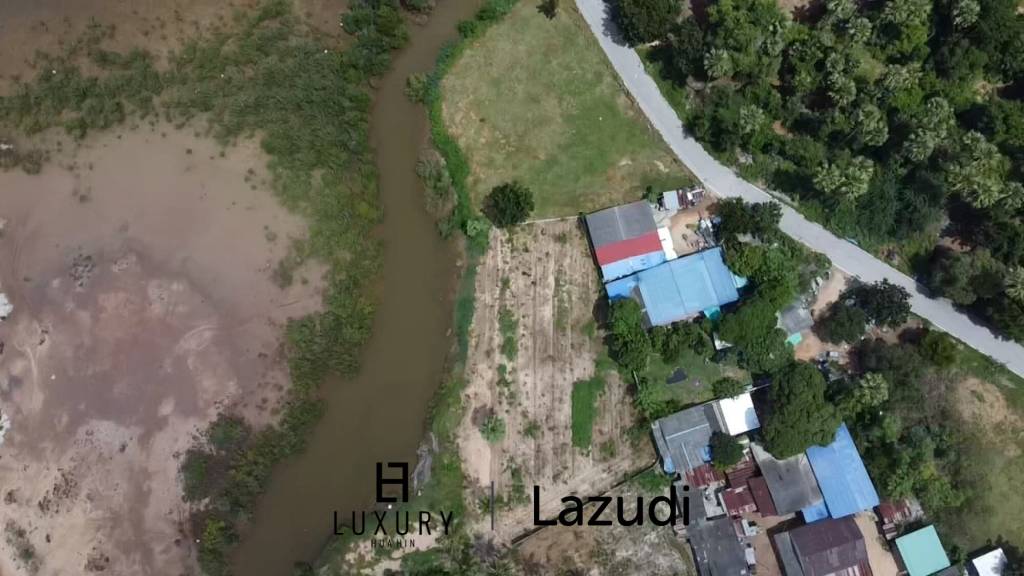 Prime Freehold Canal Front 1-1-63 Rai Land in Cha Am