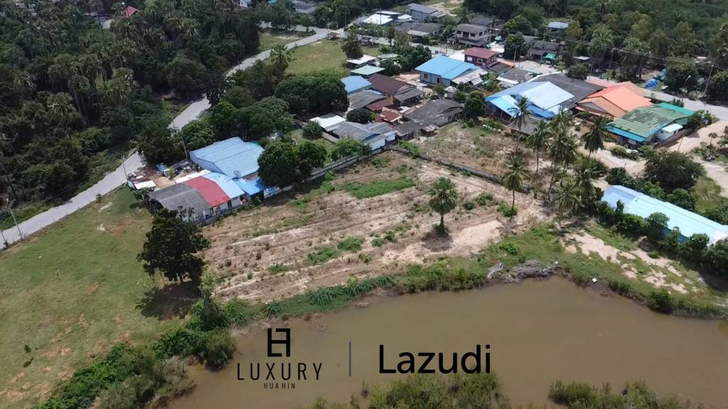 Prime Freehold Canal Front 1-1-63 Rai Land in Cha Am