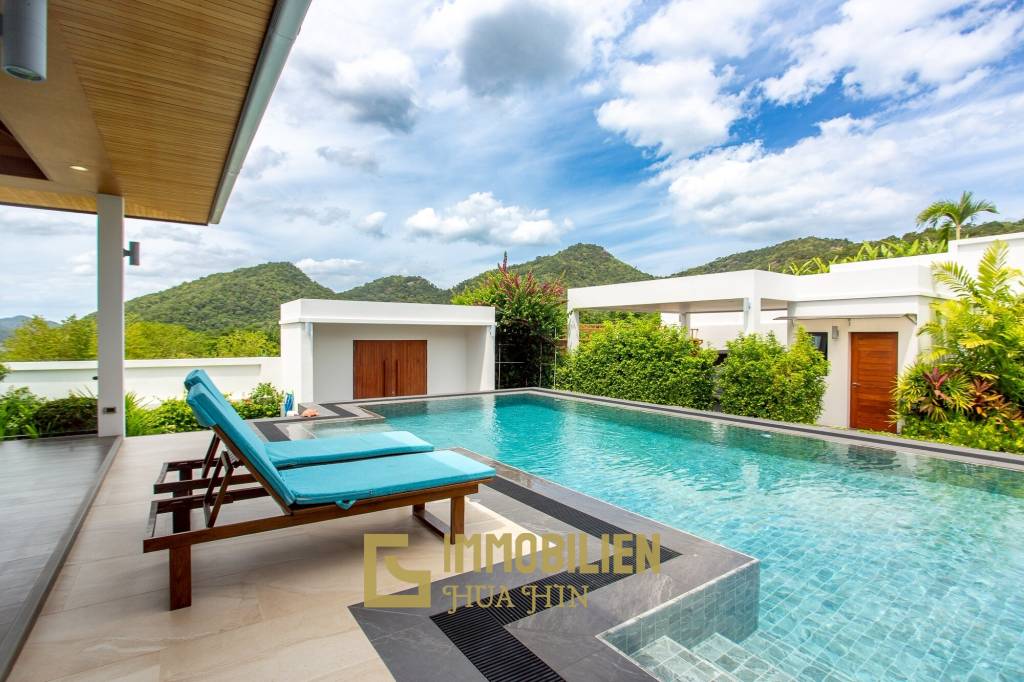 วิลล่าวิวเขาสุดพรีเมียม! ใกล้หัวหิน พร้อมสระน้ำเกลือ 12 ม. และโซลาร์ 10kW