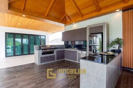 วิลล่าวิวเขาสุดพรีเมียม! ใกล้หัวหิน พร้อมสระน้ำเกลือ 12 ม. และโซลาร์ 10kW