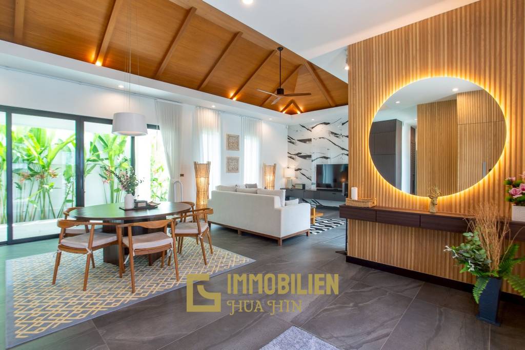 วิลล่าวิวเขาสุดพรีเมียม! ใกล้หัวหิน พร้อมสระน้ำเกลือ 12 ม. และโซลาร์ 10kW