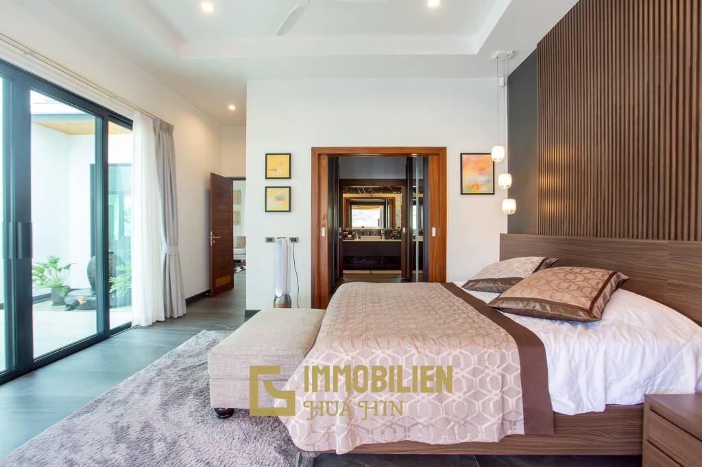 วิลล่าวิวเขาสุดพรีเมียม! ใกล้หัวหิน พร้อมสระน้ำเกลือ 12 ม. และโซลาร์ 10kW