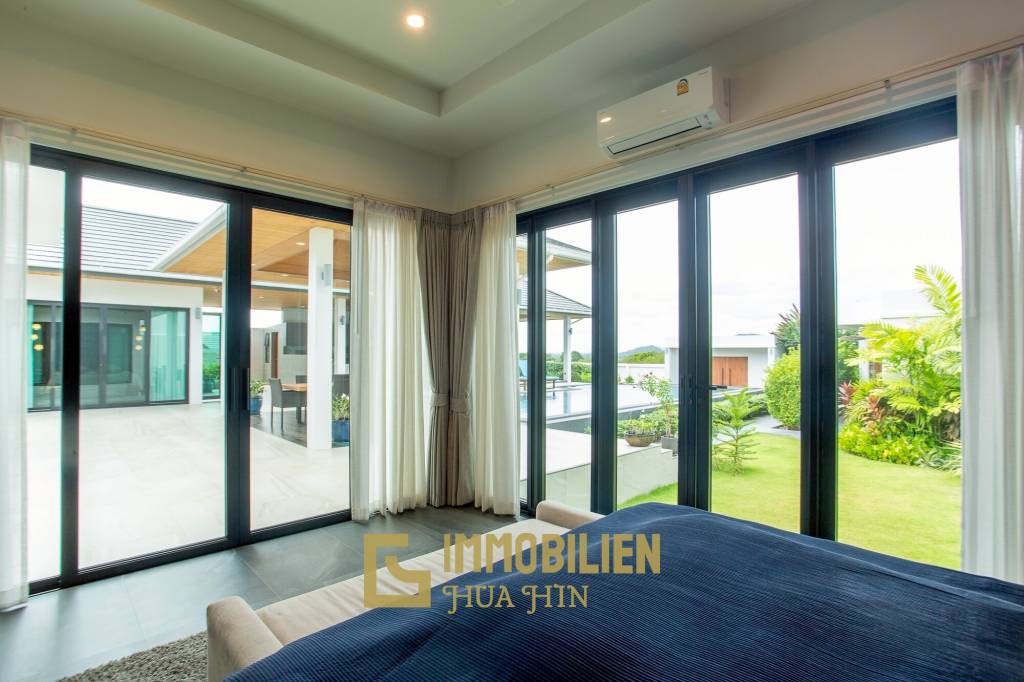 วิลล่าวิวเขาสุดพรีเมียม! ใกล้หัวหิน พร้อมสระน้ำเกลือ 12 ม. และโซลาร์ 10kW