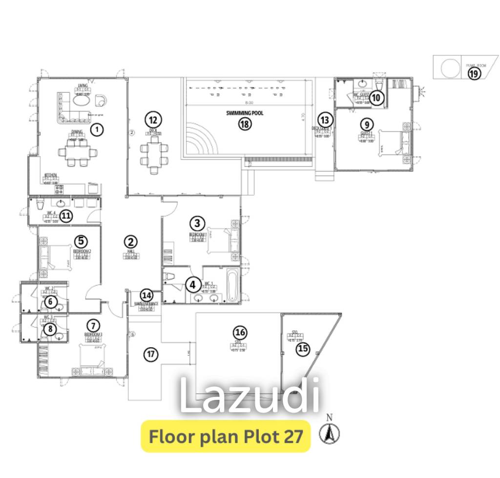 550 ตร.ม 4 เตียง 5 อาบน้ำ วิลล่า For ขาย 550 ตร.ม 4 เตียง 5 อาบน้ำ วิลล่า For ขาย