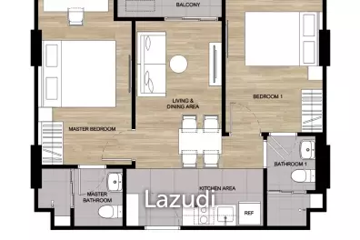 2 Bed 2 Bath 51.50 SQ.M Dcondo Cove