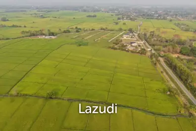 18 Rai Land for Sale Close to Irrigation Canal at Mae Rim.