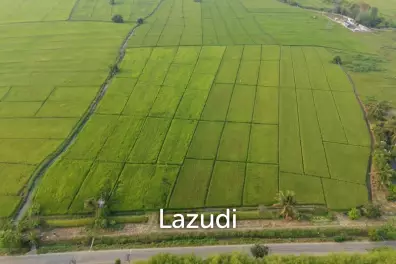 18 Rai Land for Sale Close to Irrigation Canal at Mae Rim.