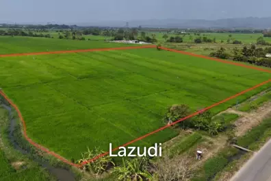 18 Rai Land for Sale Close to Irrigation Canal at Mae Rim.