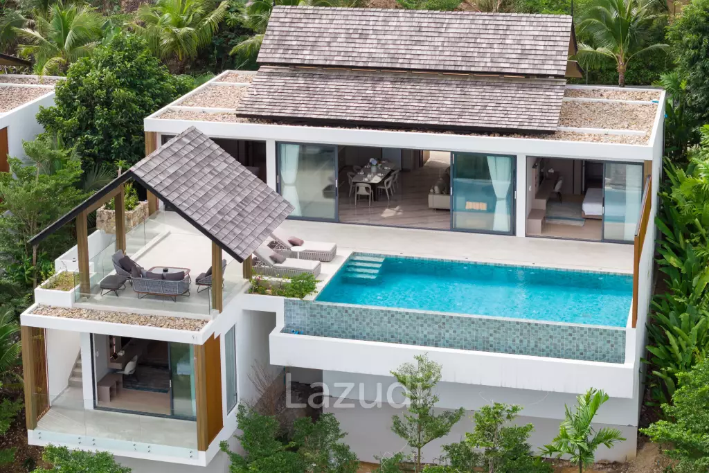 Luxury 3-Bedroom Sea View Pool Villa near Four Seasons Samui