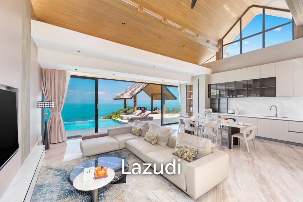 Luxury 3-Bedroom Sea View Pool Villa near Four Seasons Samui