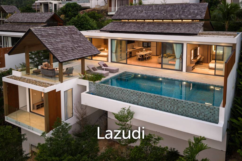 Luxury 3-Bedroom Sea View Pool Villa near Four Seasons Samui