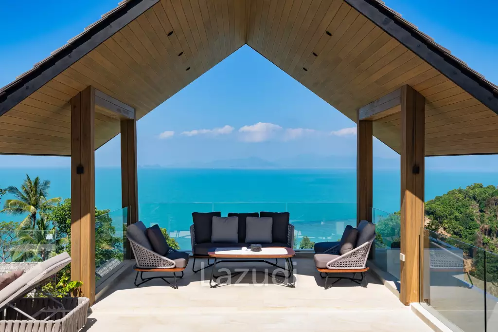 Luxury 3-Bedroom Sea View Pool Villa near Four Seasons Samui