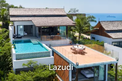 Luxury 3-Bedroom Sea View Pool Villa near Four Seasons Samui