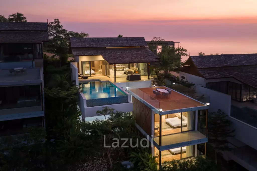 Luxury 3-Bedroom Sea View Pool Villa near Four Seasons Samui