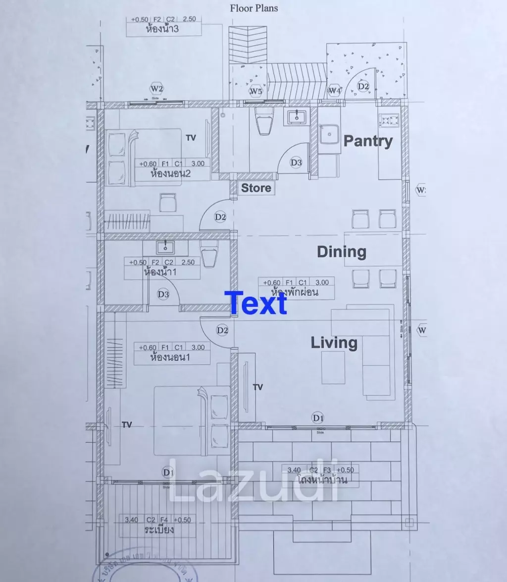 Corner house / 100 sq m living space / 2 bedrooms