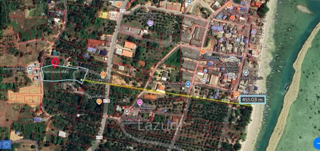 Hot Priced Flat Land 500m to the Beach in Hua Thanon