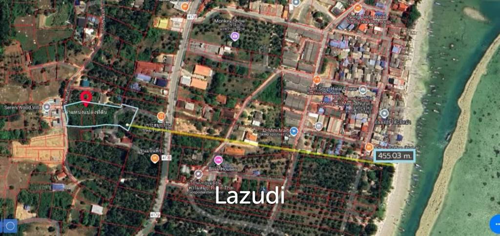 Hot Priced Flat Land 500m to the Beach in Hua Thanon