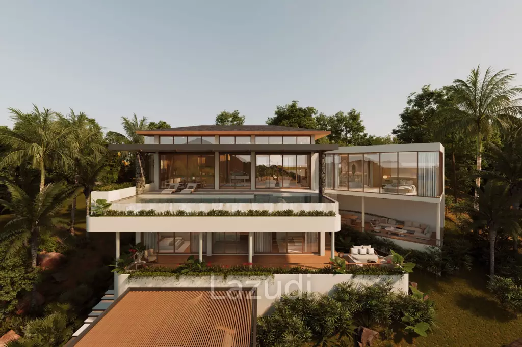 Luxury 4-Bed Sea Views Villa in Plai Laem