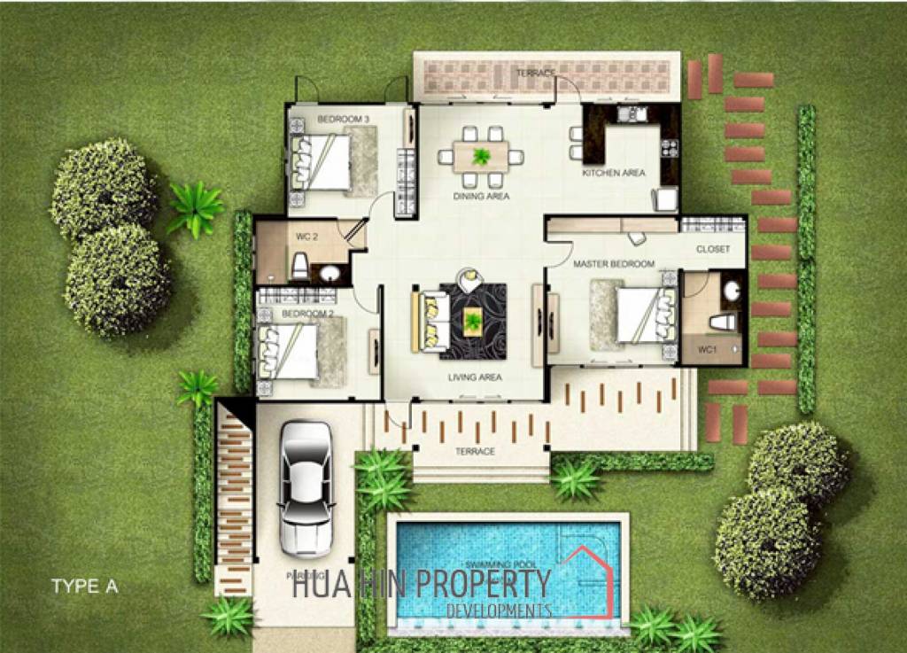 Elegant Modern Villa with Pool Hua Hin