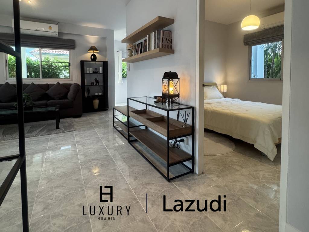 Style architectural suédois / piscine commune / salle de sport et table de billard