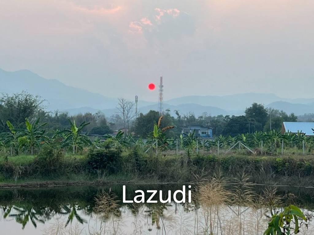 3 Rai Land for Sale Corner plot with pond at Huai Sai Mae Rim