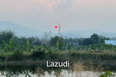 3 Rai Land for Sale Corner plot with pond at Huai Sai Mae Rim