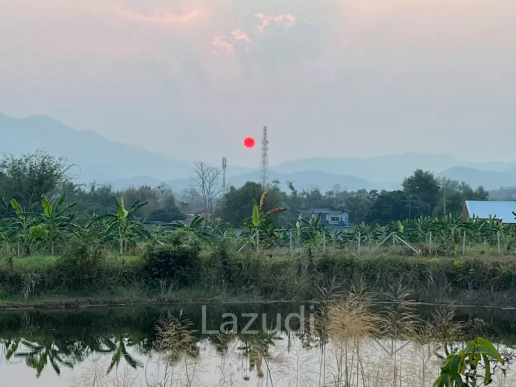 3 Rai Land for Sale Corner plot with pond at Huai Sai Mae Rim