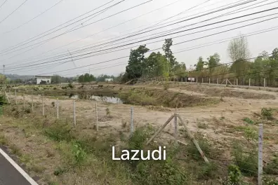 3 Rai Land for Sale Corner plot with pond at Huai Sai Mae Rim