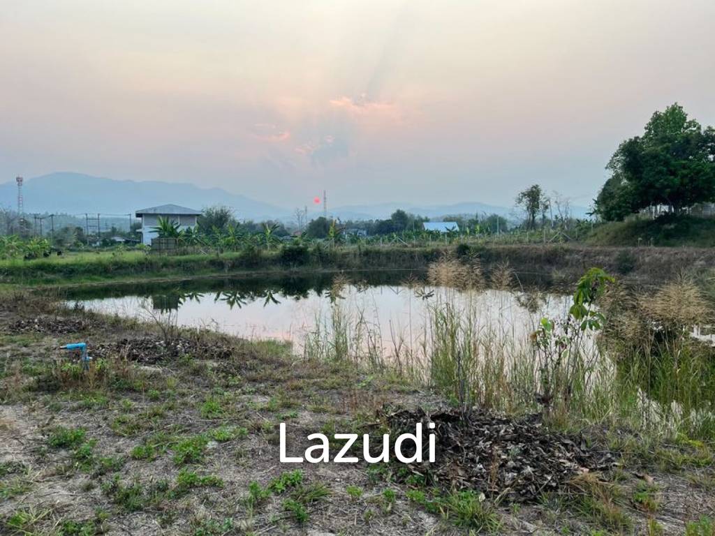 3 Rai Land for Sale Corner plot with pond at Huai Sai Mae Rim