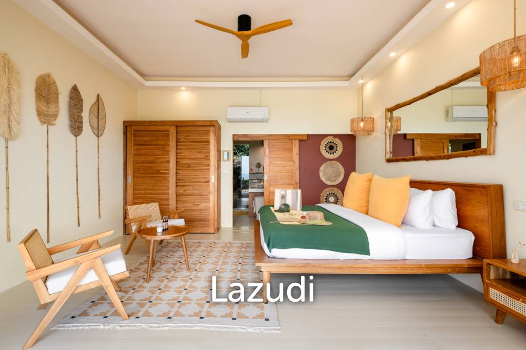 Panoramic Ocean View Bali Style Villa in Lamai - 600 meter to The Beach