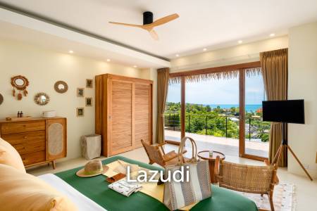 Panoramic Ocean View Bali Style Villa in Lamai - 600 meter to The Beach