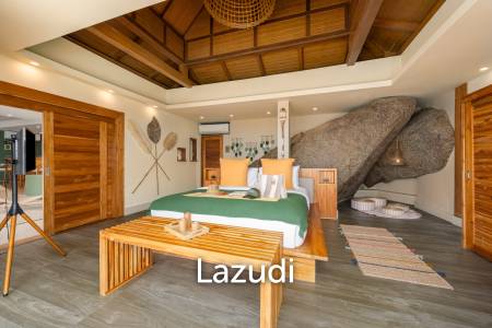 Panoramic Ocean View Bali Style Villa in Lamai - 600 meter to The Beach