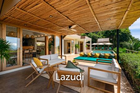 Panoramic Ocean View Bali Style Villa in Lamai - 600 meter to The Beach